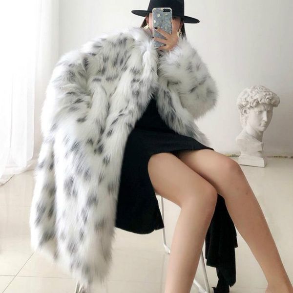 women's faux fox fur coat, mid-length, plush, casual, leopard print, new winter 2021 collection, Black
women's faux fox fur coat, mid-length, plush, casual, leopard print, new winter 2021 collection, Black