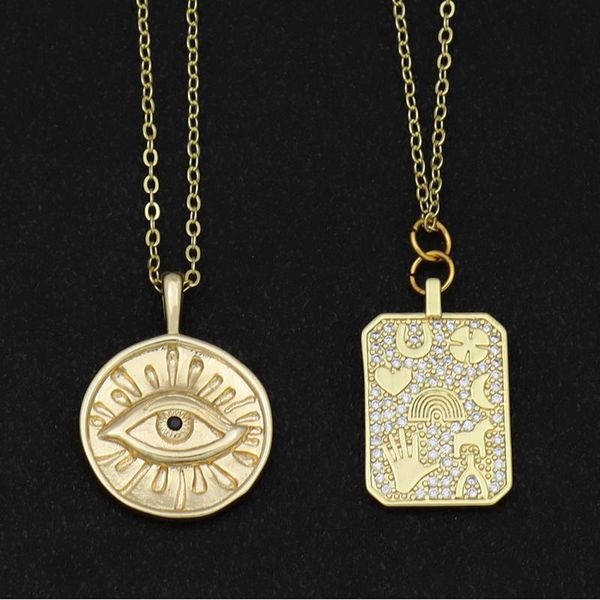 chains coin evil eye disc necklace for woman protection jewelry gold moon star hand amulet greek chain cz fio olho turco, Silver
chains coin evil eye disc necklace for woman protection jewelry gold moon star hand amulet greek chain cz fio olho turco, Silver