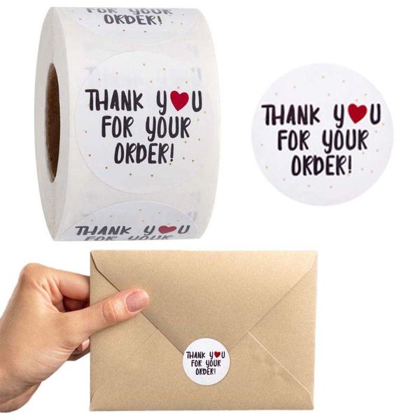 gift wrap 500pcs/roll round thank you for your order heart sticker handmade seal labels scrapbooking decoration
gift wrap 500pcs/roll round thank you for your order heart sticker handmade seal labels scrapbooking decoration