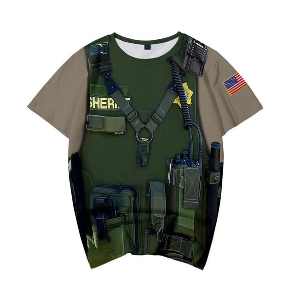 men's t-shirts 2021 military uniform sheriff 3d printed t-shirt and women's short-sleeved clothing summer fashion clothes, White;black
men's t-shirts 2021 military uniform sheriff 3d printed t-shirt and women's short-sleeved clothing summer fashion clothes, White;black
