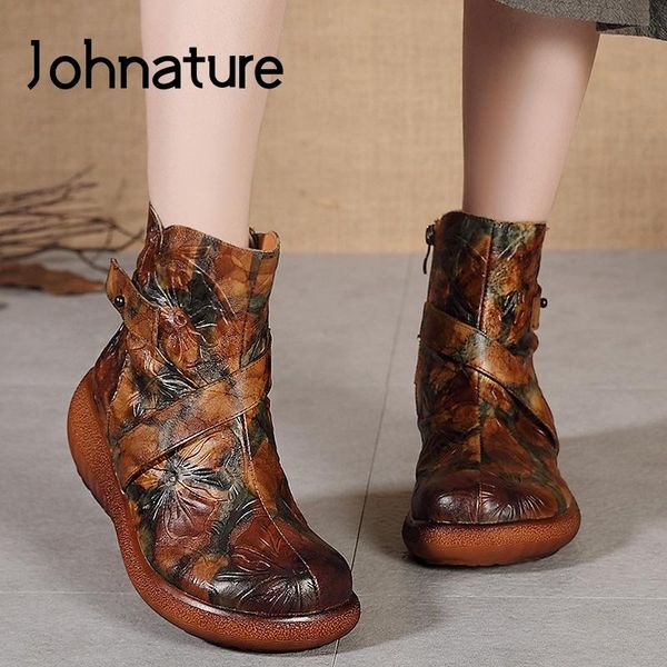 boots johnature women genuine leather shoes 2021 handmade zip round toe wedges concise leisure retro ankle platform, Black
boots johnature women genuine leather shoes 2021 handmade zip round toe wedges concise leisure retro ankle platform, Black