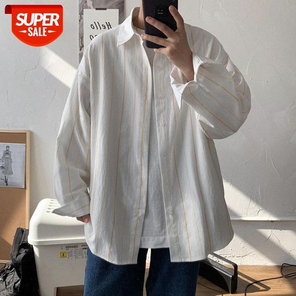 japanese harajuku style fresh striped shirt men's korean simple washed cotton thin jacket #te34, White;black
japanese harajuku style fresh striped shirt men's korean simple washed cotton thin jacket #te34, White;black