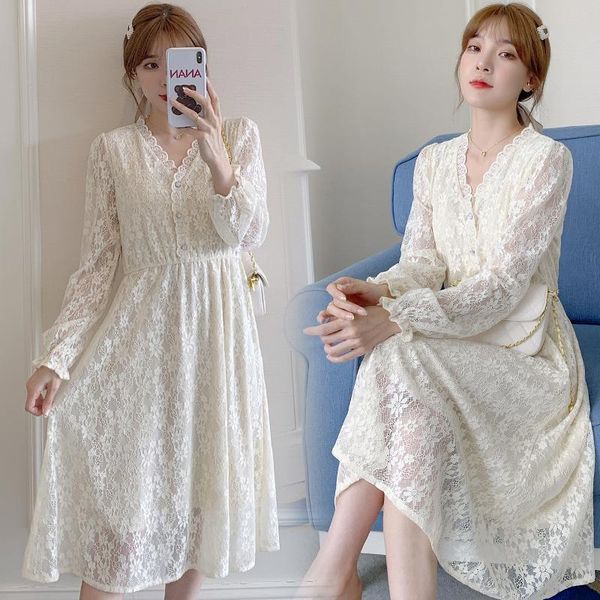 maternity dresses 2021 clothes spring autumn long sleeve easy matching loose lace patchwork dress for pregnant women pregnancy, White
maternity dresses 2021 clothes spring autumn long sleeve easy matching loose lace patchwork dress for pregnant women pregnancy, White