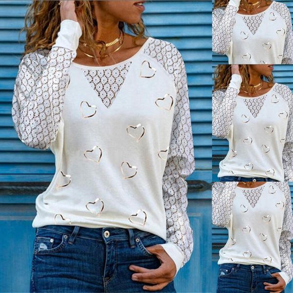 women's t-shirt summer for women lovely love print loose lace stitching ladies fashion casual t shirts ropa de mujer 2021 poleras, White
women's t-shirt summer for women lovely love print loose lace stitching ladies fashion casual t shirts ropa de mujer 2021 poleras, White