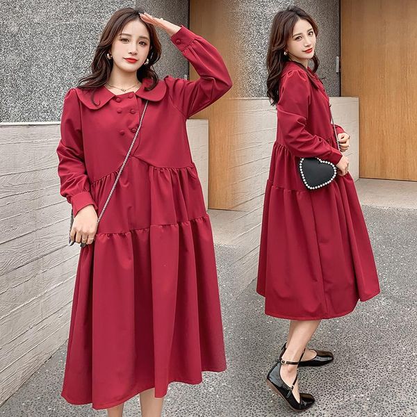 maternity dresses 716# 2021 autumn korean fashion red long dress sweet lovely large size loose clothes for pregnant women chic pregnancy, White
maternity dresses 716# 2021 autumn korean fashion red long dress sweet lovely large size loose clothes for pregnant women chic pregnancy, White