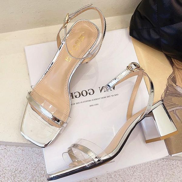 sandals summer 2021 thick heel women korean style buckle fashion open toe shoes gold silver, Black
sandals summer 2021 thick heel women korean style buckle fashion open toe shoes gold silver, Black