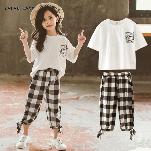 summer children girls clothing sets short sleeve t-shirt+pants 2pcs outfits school kids girl clothes casual tracksuit, White
summer children girls clothing sets short sleeve t-shirt+pants 2pcs outfits school kids girl clothes casual tracksuit, White