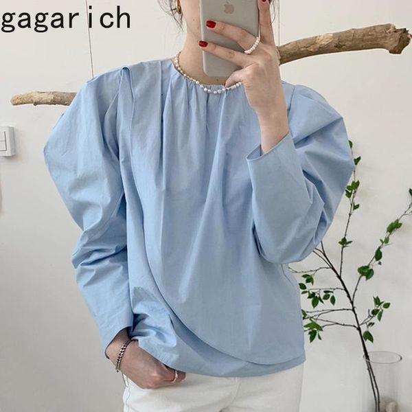 women's blouses & shirts gagarich elegant blouse women korean chic all-match o neck pleated single breasted loose long-sleeved shirt of, White
women's blouses & shirts gagarich elegant blouse women korean chic all-match o neck pleated single breasted loose long-sleeved shirt of, White