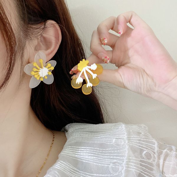 s925 silver needle stud earrings vintage yellow pear flower fashion acrylic 3 color matching earring small candy colors irregular flowers ea, Golden;silver
s925 silver needle stud earrings vintage yellow pear flower fashion acrylic 3 color matching earring small candy colors irregular flowers ea, Golden;silver