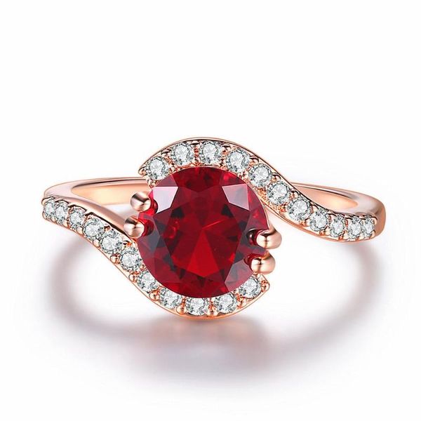 cluster rings classical red crystal ruby gemstones diamonds for women rose gold tone jewelry wedding engagement band bague party gifts, Golden;silver
cluster rings classical red crystal ruby gemstones diamonds for women rose gold tone jewelry wedding engagement band bague party gifts, Golden;silver