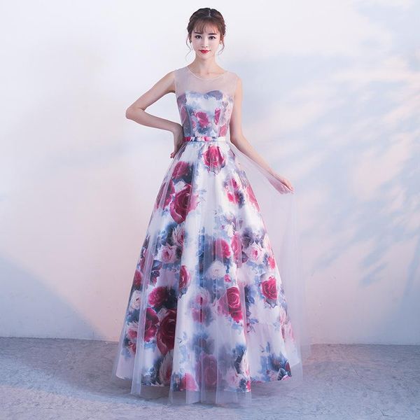 female sweet flower print long banquet dresses exquisite backless mesh formal party dress elegant o-neck sleeveless ball gown ethnic clothin, Red
female sweet flower print long banquet dresses exquisite backless mesh formal party dress elegant o-neck sleeveless ball gown ethnic clothin, Red