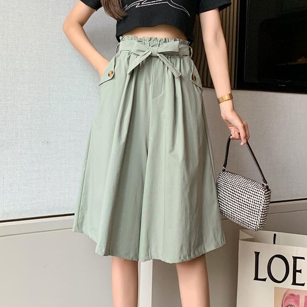 women's pants & capris limiguyue summer high waist slim women casual trousers knee length loose bandage wide leg short pant k2086, Black;white
women's pants & capris limiguyue summer high waist slim women casual trousers knee length loose bandage wide leg short pant k2086, Black;white
