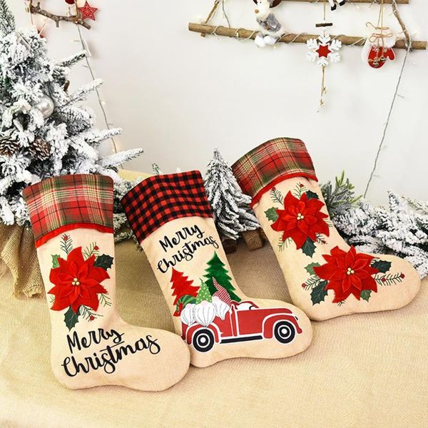 party decoration christmas decorative linen embroidered sock red flowers car pattern stockings year decor
party decoration christmas decorative linen embroidered sock red flowers car pattern stockings year decor