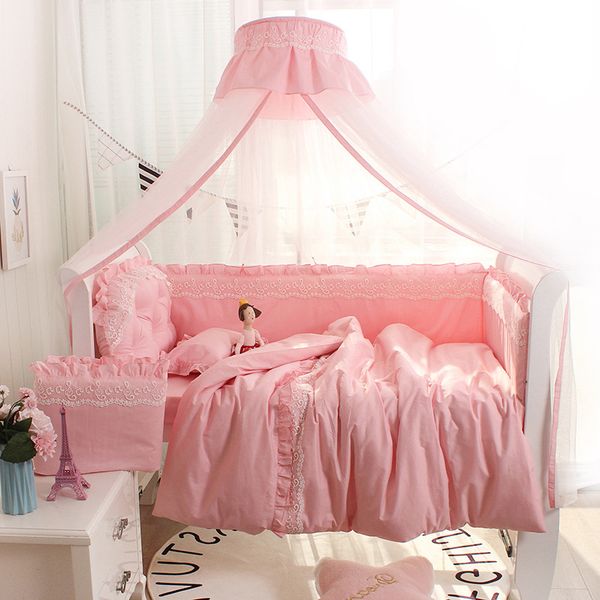 baby girls cot shock bumper cotton lace princess style solid cotton with ruffler bed sheet baby crib bedding set kids room decor
baby girls cot shock bumper cotton lace princess style solid cotton with ruffler bed sheet baby crib bedding set kids room decor