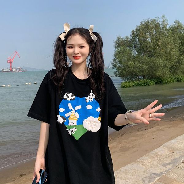 women's t-shirt ytx620 2021 ins loose bf wind blue sky white cloud foam printing short-sleeved
women's t-shirt ytx620 2021 ins loose bf wind blue sky white cloud foam printing short-sleeved