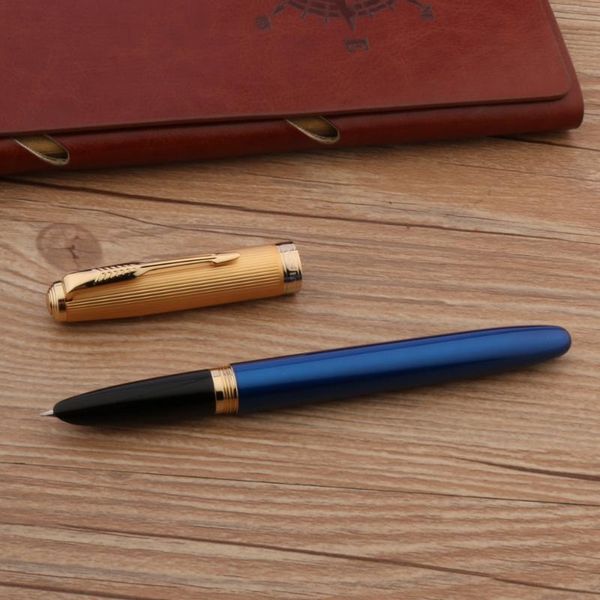 fountain pens classic jinhao 85 metal pen blue spin 0.38mm stationery office supplies golden ink
fountain pens classic jinhao 85 metal pen blue spin 0.38mm stationery office supplies golden ink