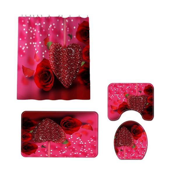 bath accessory set 4 pcs romantic bathroom shower curtain toilet waterproof cover mat home decor
bath accessory set 4 pcs romantic bathroom shower curtain toilet waterproof cover mat home decor