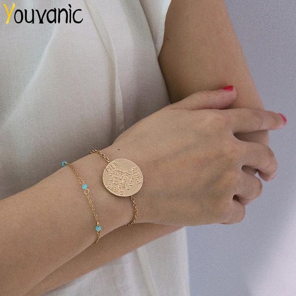 charm bracelets youvanic bohemian punk big coin charms bracelet beads gold chain bangles for women femme female fashion jewelry 0221, Golden;silver
charm bracelets youvanic bohemian punk big coin charms bracelet beads gold chain bangles for women femme female fashion jewelry 0221, Golden;silver