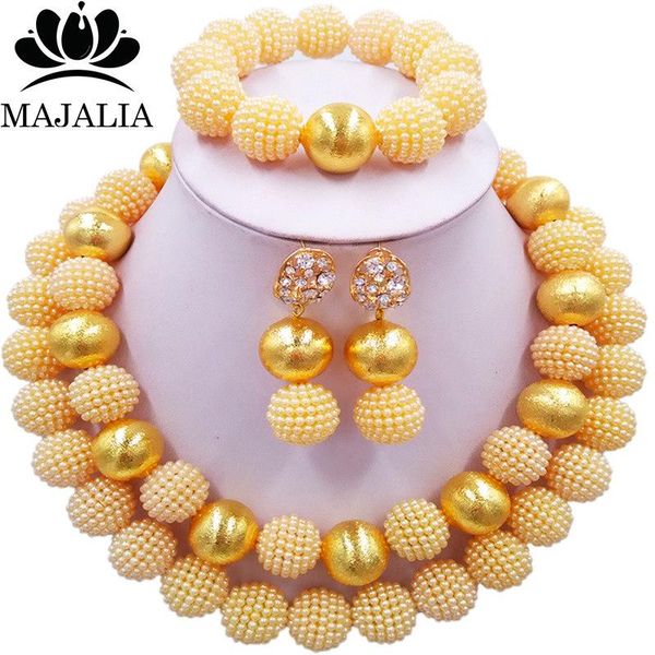 earrings & necklace champagne imitation pearl wedding bracelet bridal jewelry set african beads nigerian az-07, Silver
earrings & necklace champagne imitation pearl wedding bracelet bridal jewelry set african beads nigerian az-07, Silver