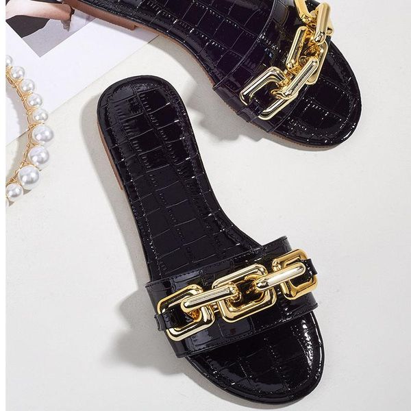 slippers women shoes home female flats rubber flip flop summer footwear metal decoration ladies flip-flops, Black
slippers women shoes home female flats rubber flip flop summer footwear metal decoration ladies flip-flops, Black