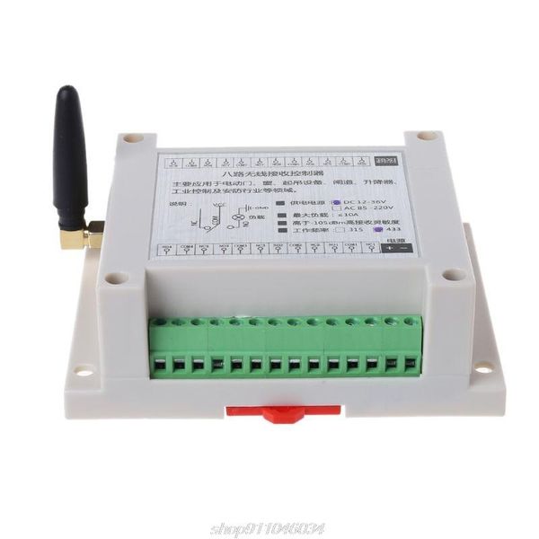 1set 433mhz dc12v 8ch rf wireless remote control switch controller system relay receiver 8 button d15 20 drop controlers
1set 433mhz dc12v 8ch rf wireless remote control switch controller system relay receiver 8 button d15 20 drop controlers