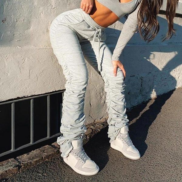 women's pants & capris solid color high waist drawstring joggers women stacked trousers fashion slim fit long sweatpants for lady sport, Black;white
women's pants & capris solid color high waist drawstring joggers women stacked trousers fashion slim fit long sweatpants for lady sport, Black;white