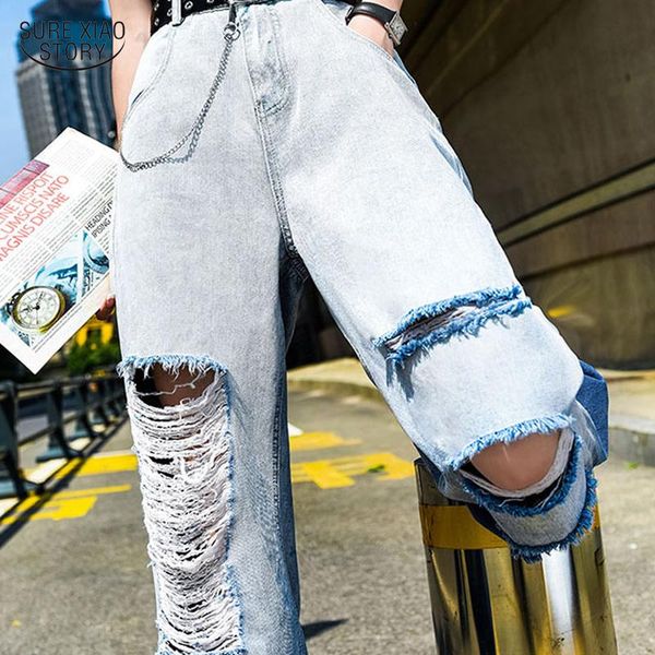 women's jeans 2021 high waist comfort loose mopping straight wide leg pants gradient color ripped summer thin slim women pantalon 15326, Blue
women's jeans 2021 high waist comfort loose mopping straight wide leg pants gradient color ripped summer thin slim women pantalon 15326, Blue