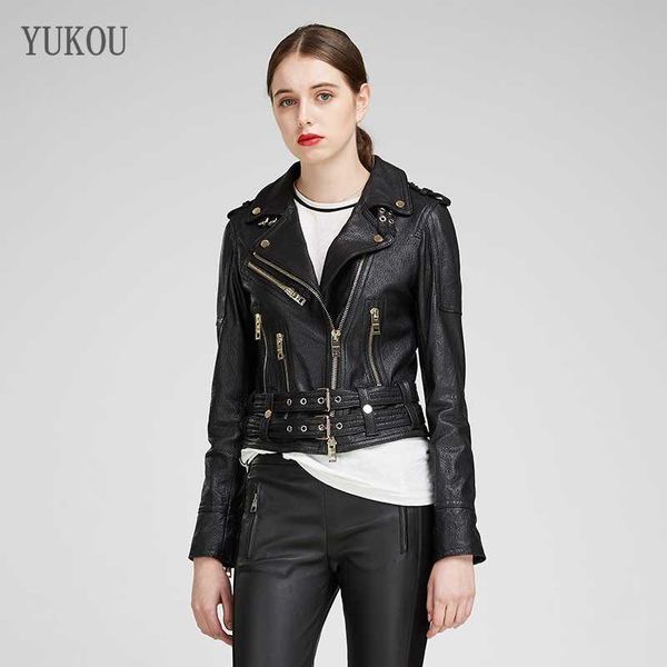 women's leather & faux yukou coat woman fashion sheepskin female jackets motorcycle clothing real short 3 colors, Black
women's leather & faux yukou coat woman fashion sheepskin female jackets motorcycle clothing real short 3 colors, Black