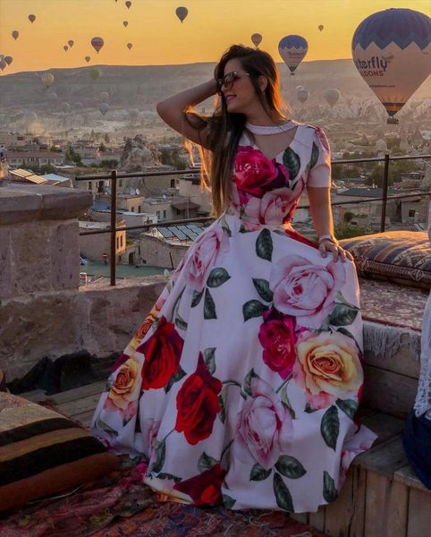 v neck pearl maxi long women dresses floral print summer short sleeve vintage vestidos riobe hobo holidays sundress, Black;gray
v neck pearl maxi long women dresses floral print summer short sleeve vintage vestidos riobe hobo holidays sundress, Black;gray