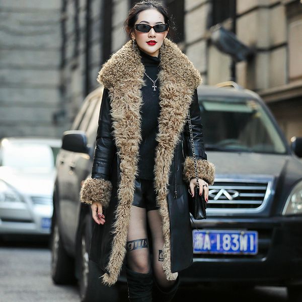 autumn winter coat women clothes wool lining real genuine leather jacket sheepskin korean vintage zt3410, Black
autumn winter coat women clothes wool lining real genuine leather jacket sheepskin korean vintage zt3410, Black