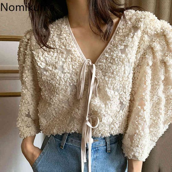 nomikuma 3d floral embroidery women blouse korean chic bow tie blusas new puff sleeve v-neck shirts camisas mujer 6d531 210427, White
nomikuma 3d floral embroidery women blouse korean chic bow tie blusas new puff sleeve v-neck shirts camisas mujer 6d531 210427, White
