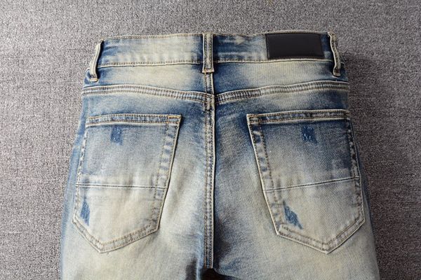 2021 designer slim style mens jeans quality biker hole denim fashion hip hop pants tie dye trouser legs size 28-40, Blue
2021 designer slim style mens jeans quality biker hole denim fashion hip hop pants tie dye trouser legs size 28-40, Blue