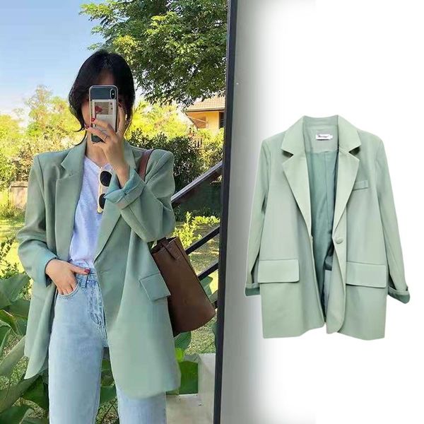 women's suits & blazers fashion 2021 spring blazer long sleeve jacket white office lady daily slim simplicity suit casual elegant loose, White;black
women's suits & blazers fashion 2021 spring blazer long sleeve jacket white office lady daily slim simplicity suit casual elegant loose, White;black