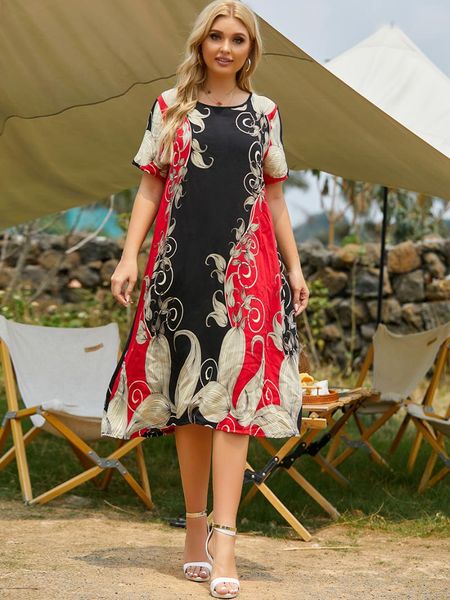plus size dresses 2021 summer sundress women short sleeve floral print casual dress 4xl big loose oversized maxi long beach, Black
plus size dresses 2021 summer sundress women short sleeve floral print casual dress 4xl big loose oversized maxi long beach, Black