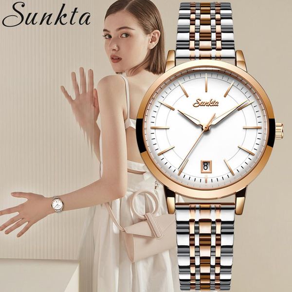 wristwatches montre femme sunkta women watch creative design steel women's wrist watches female clock relogio feminino, Slivery;brown
wristwatches montre femme sunkta women watch creative design steel women's wrist watches female clock relogio feminino, Slivery;brown