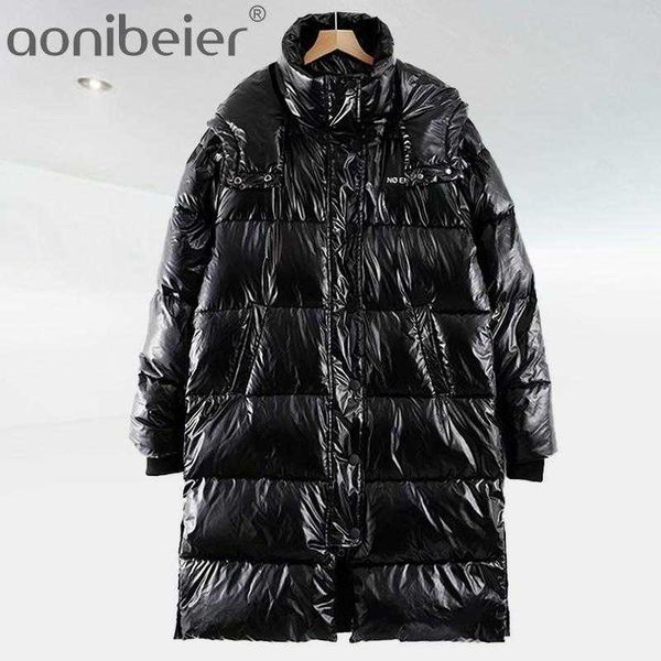 winter women's long style thickened cotton padded parka clothes bright surface hooded warm coats lady outwear 210604, Black
winter women's long style thickened cotton padded parka clothes bright surface hooded warm coats lady outwear 210604, Black