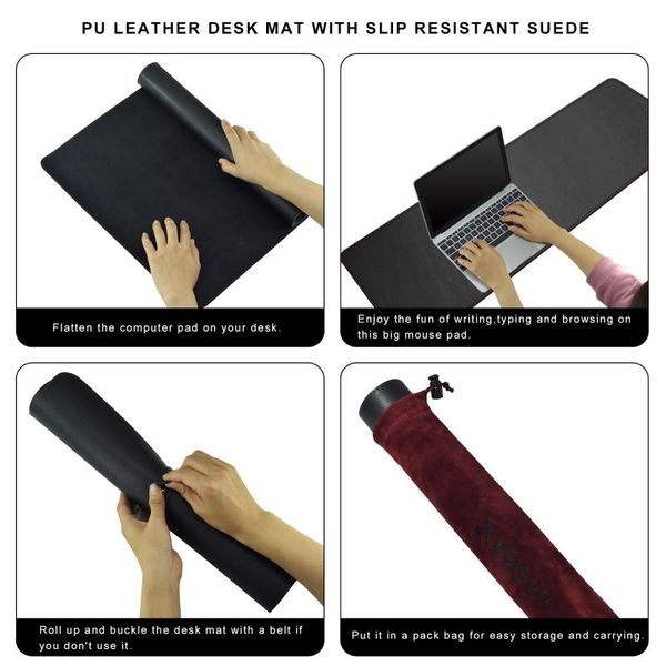 mouse pads & wrist rests extra long 1400mm x 400mm pad anti-slip keyboard desk mat portable computer - pu leather, black
mouse pads & wrist rests extra long 1400mm x 400mm pad anti-slip keyboard desk mat portable computer - pu leather, black