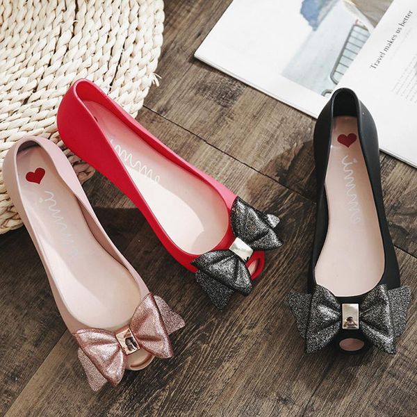 women jelly flats shoes glitter bowknot peep to sandals woman soft comfy candy antiskid pregnant sandales ol dress, Black
women jelly flats shoes glitter bowknot peep to sandals woman soft comfy candy antiskid pregnant sandales ol dress, Black