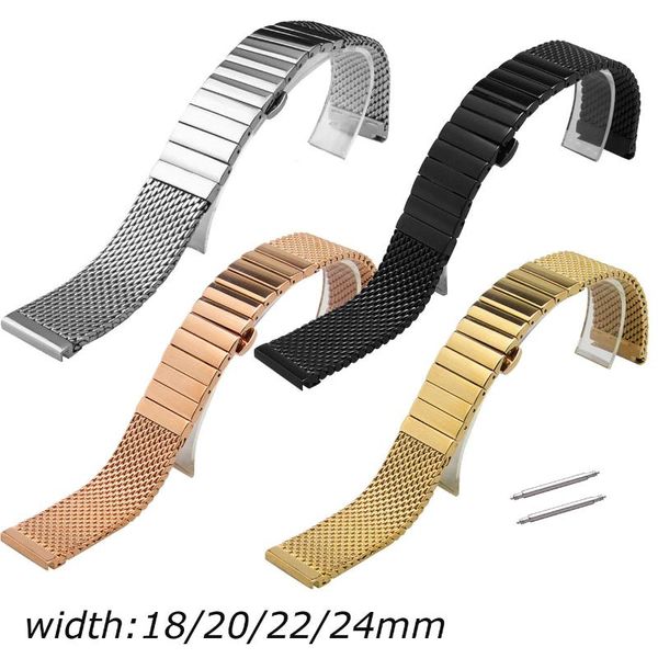 watch bands solid stainless steel ml butterfly buckle band single link straps 18mm 20mm 22mm 24mm w pins, Black;brown
watch bands solid stainless steel ml butterfly buckle band single link straps 18mm 20mm 22mm 24mm w pins, Black;brown