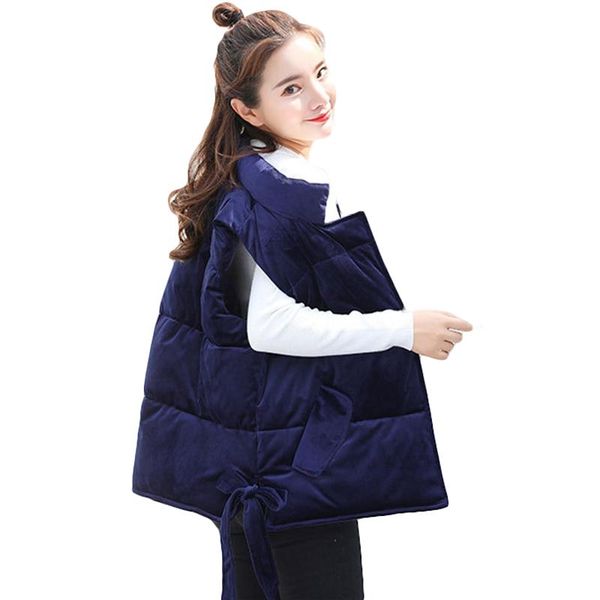 women's vests winter gold velvet vest 2021 women retro england style warm jacket solid sleeveless cotton padded waistcoat cm571, Black;white
women's vests winter gold velvet vest 2021 women retro england style warm jacket solid sleeveless cotton padded waistcoat cm571, Black;white