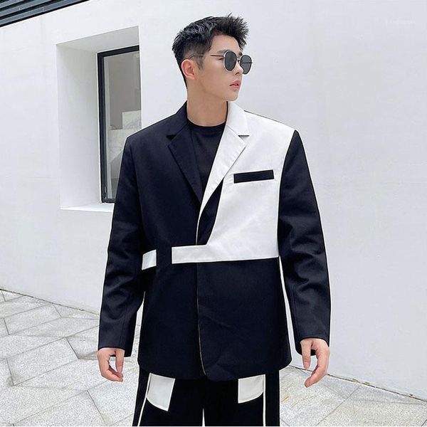 men's suits & blazers male harajuku streetwear vintage hip hop blazer coat black white splice men korean fashion casual loose suit jack, White;black
men's suits & blazers male harajuku streetwear vintage hip hop blazer coat black white splice men korean fashion casual loose suit jack, White;black