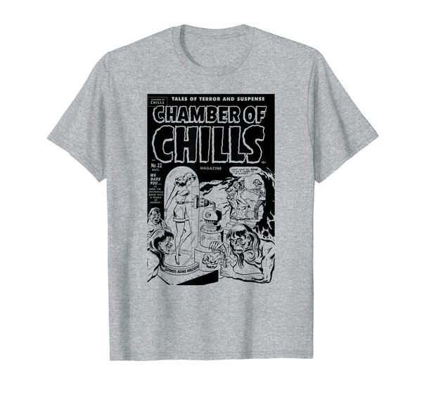 creepy chamber of chills horror comic book-golden age comics t-shirt, White;black
creepy chamber of chills horror comic book-golden age comics t-shirt, White;black