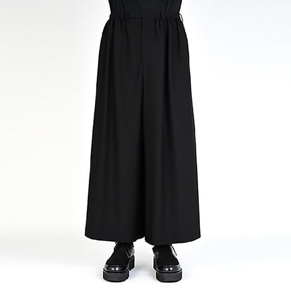 men's casual pants wide leg skirt simple classic dark, Black
men's casual pants wide leg skirt simple classic dark, Black