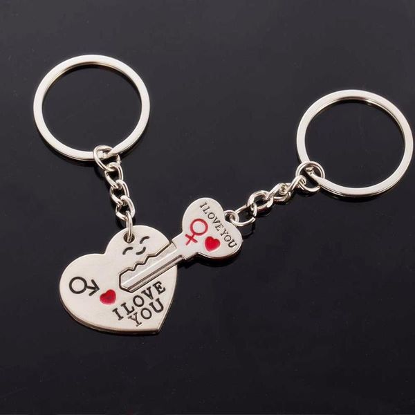 keychains 2 pcs/set fashion heart key ring silver color letter i love you couple chain shape jewelry valentine's day gift
keychains 2 pcs/set fashion heart key ring silver color letter i love you couple chain shape jewelry valentine's day gift