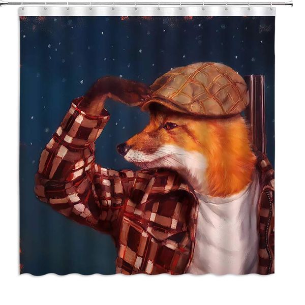 forest animals shower curtain abstract characterized fox wearing a gentleman costume hat,70x70 inch polyester fabric bathroom
forest animals shower curtain abstract characterized fox wearing a gentleman costume hat,70x70 inch polyester fabric bathroom