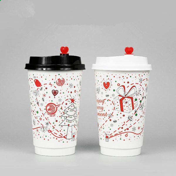 disposable cups & straws 50pcs christmas year red coffee milk tea cup double layer drink insulation party favor paper with lid
disposable cups & straws 50pcs christmas year red coffee milk tea cup double layer drink insulation party favor paper with lid