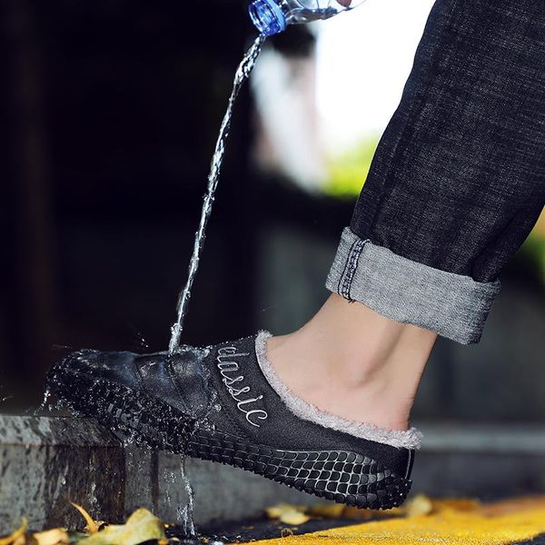 dress shoes waterproof outdoor hiking men anti-skid autumn winter keep warm plush flats walking, Black
dress shoes waterproof outdoor hiking men anti-skid autumn winter keep warm plush flats walking, Black
