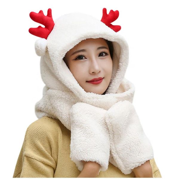 berets creative 3 in 1 scarf hat & glove sets women cute cartoon fawn thick ear protectors warm plush gloves mitten suit, Blue;gray
berets creative 3 in 1 scarf hat & glove sets women cute cartoon fawn thick ear protectors warm plush gloves mitten suit, Blue;gray
