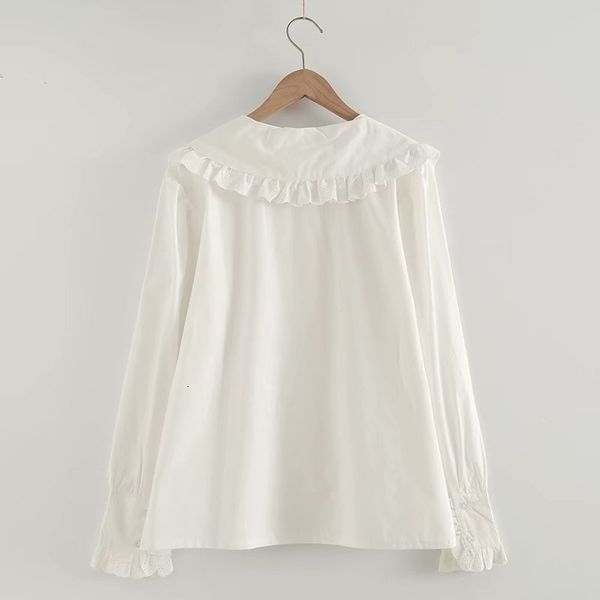 women's knits & tees spring autumn long sleeve white shirt women japanese lolita blouse kawaii hollow out embroidery frill peter p
women's knits & tees spring autumn long sleeve white shirt women japanese lolita blouse kawaii hollow out embroidery frill peter p