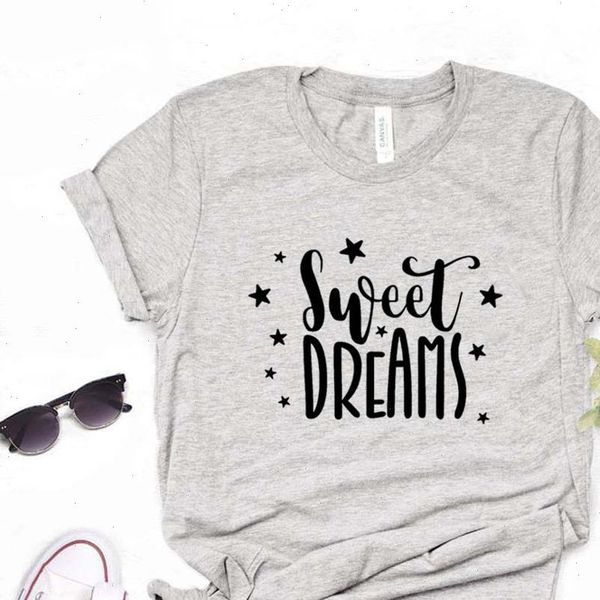 sweet dreams women t shirt print tshirt cotton casual funny gift for lady yong girl street tee 6 colors, White
sweet dreams women t shirt print tshirt cotton casual funny gift for lady yong girl street tee 6 colors, White